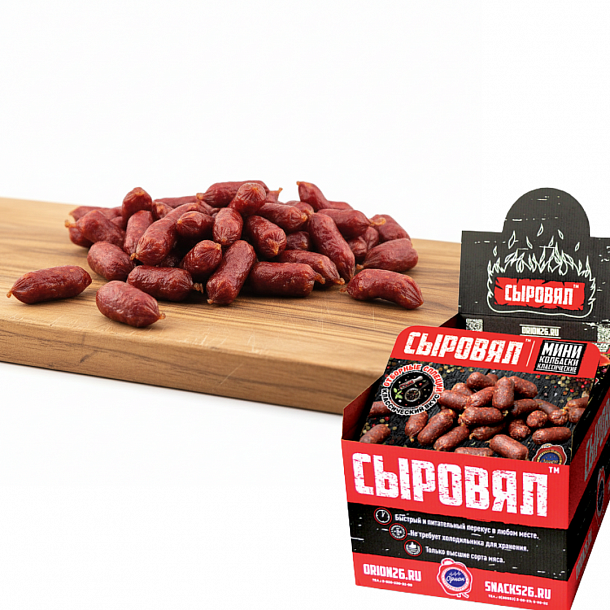 МГС МИНИ Колбаски Классические с/к из мяса птицы охл 1с, (банка 500 г - 8 шт шоубокс)