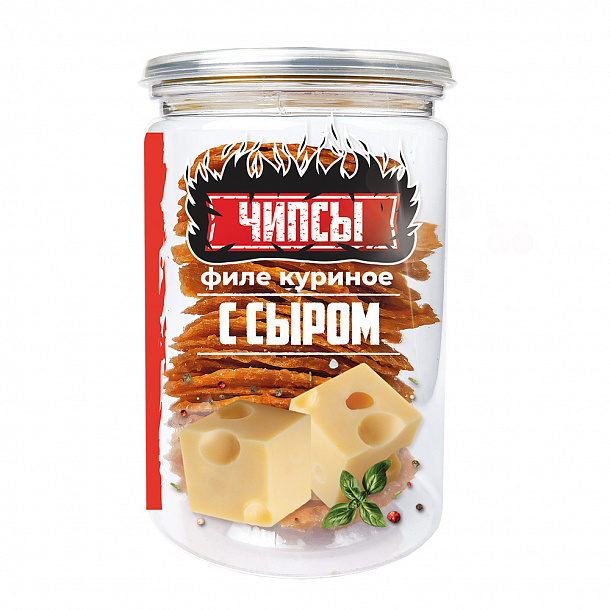 Чипсы куриные (70 гр,банка) "Со вкусом сыра Чедер" прод из мяс /пт с/к охл 1с, шт
