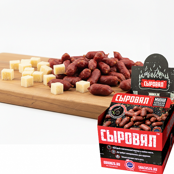 МГС МИНИ Колбаски с сыром с/к из мяса птицы охл 1с, шт (банка 500 г - 8 шт шоубокс)