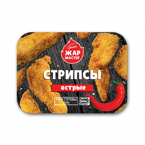 Филе в панировочных сухарях (ОСТРОЕ) 0,200 гр изд. кулинарное из мяса птицы зап. зам