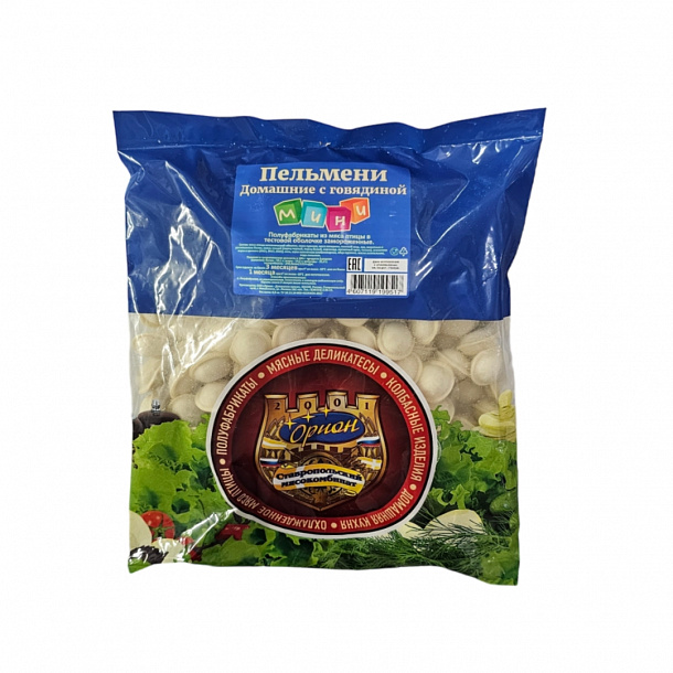мини Пельмени Домашние с говядиной (0,900кг)  из мяса пт. зам.